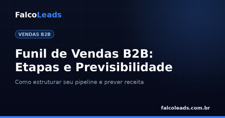 Funil de vendas B2B: etapas e previsibilidade de receita - FalcoLeads