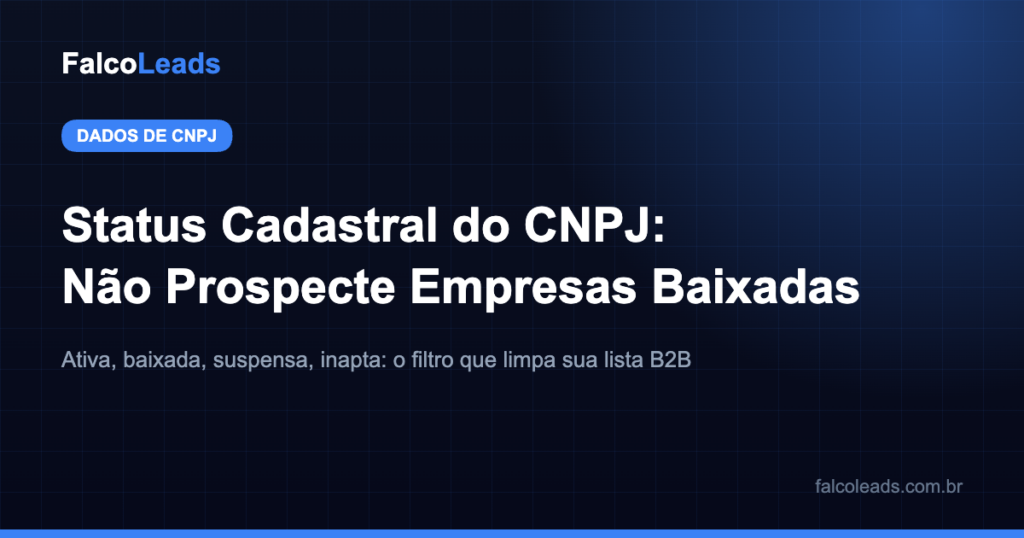 Capa do artigo sobre status cadastral do CNPJ na prospeccao B2B