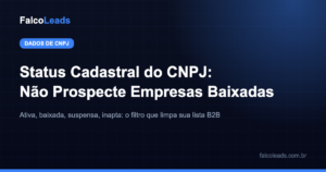 Capa do artigo sobre status cadastral do CNPJ na prospeccao B2B