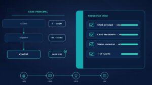 CNAE principal na prospecção B2B: filtro do código de atividade em lista de CNPJs