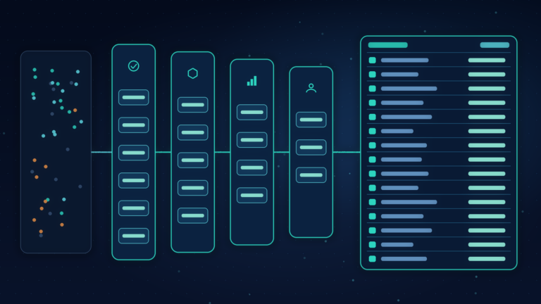 Lista de leads B2B passando por pipeline técnico de higienização de dados cadastrais de CNPJ ativos em CSV e Excel