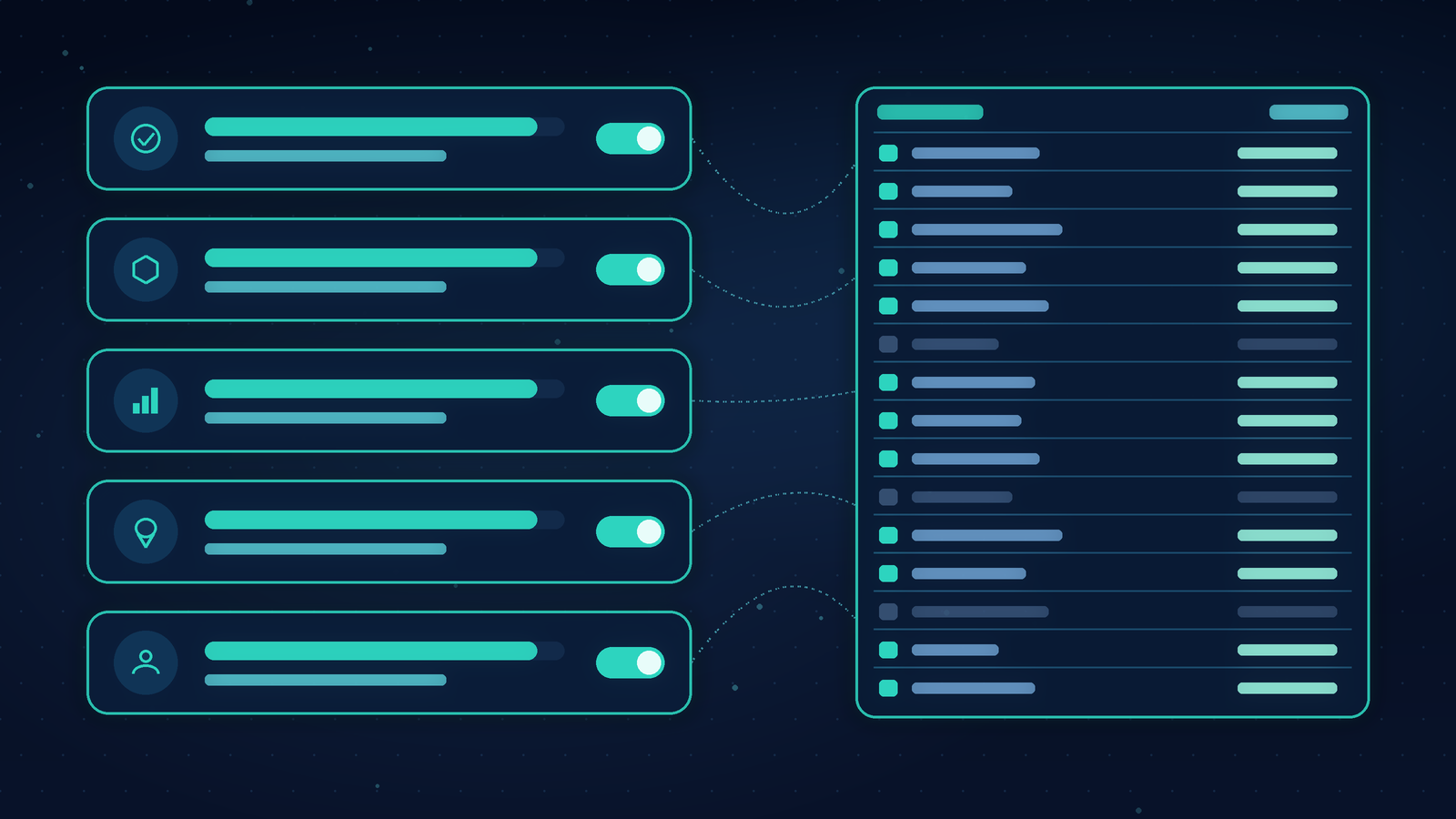 Lista de leads B2B com etapas de filtragem por status ativo, porte, matriz e padronização de colunas para o time comercial