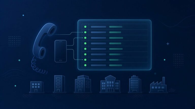 Lista de empresas com telefone organizada em planilha para prospecção B2B por ligação
