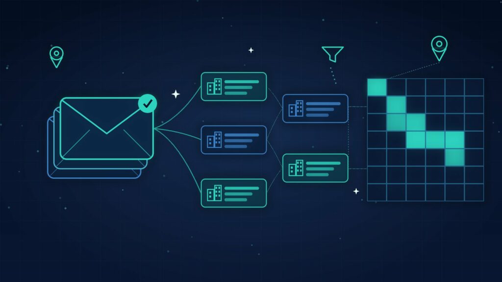 Mailing de empresas: CNPJs filtrados por segmento e organizados em planilha para prospecção B2B